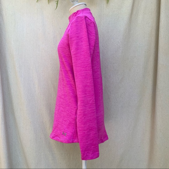 UNDER ARMOUR Pink ColdGear Mock Neck L/S Top - Picture 3 of 5